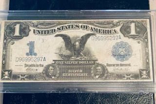1899 Black Eagle $1 Silver Certificate Large Note Currency
