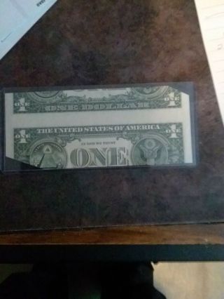 us paper money error l dollar bill cut wrong 2