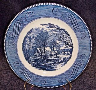 Currier Ives Royal China Old Grist Mill Dinner Plate 10 
