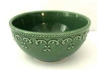 Better Homes & Gardens Green Scroll Soup Cereal Bowl