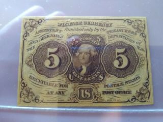 Fractional Currency,  5 Cents First Issue Fr.  1230.  PCGS 65PPQ Gem 3