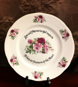 England Duchess Fine Bone China Red Rose Salad Plate 8 " 1968s _christmas Gift