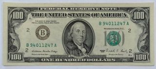 1988 $100 One Hundred Dollar Us Bill Note York Federal Reserve