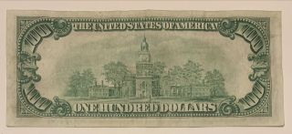 1928 A $100 Redeemable In Gold Federal Reserve Green Seal Chicago US Banknote 2