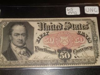 Us 50c Fractional Currency Note Fr 1381