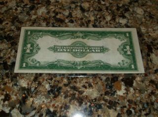 1923 WOODS WHITE $1 BLUE LARGE SIZE HORSE BLANKET NOTE CURRENCY USA SILVER CERT 2