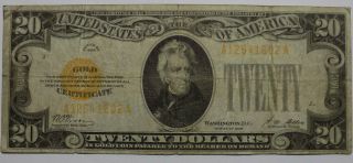 Series 1928 $20 Gold Certificate Fine,