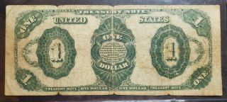 1891 $1 one dollar Treasury Coin note - Stanton FR 351 2