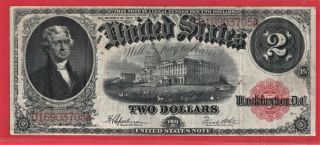 1917 $2.  00 U S Note Red Seal