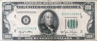 1950 $100 Dollar U.  S.  Paper Money