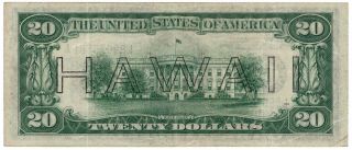 Series 1934 - A $20 Dollars Federal Reserve Note Hawaii Overprint Emergency Issue 2