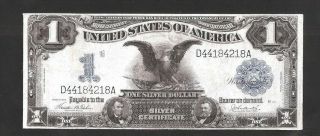 TAHEE/BURKE BLACK EAGLE $1 1899 SILVER CERT.  NO PINHOLES OR TEARS 3