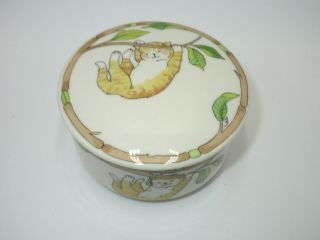 Villeroy & Boch Luxembourg Porcelain Trinket Box Dish Little Cat Kitten Design