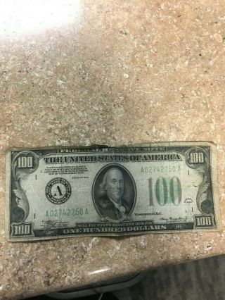 1934 $100 One Hundred Dollar Bill