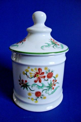 Limoges France Vintage Porcelain Candy Jar - 3 1/2 " T X 3 5/8 " D (1)