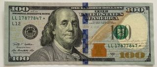 2009 - A Star $100 One Hundred Dollar Us Bill Note Sanfran Federal Reserve 2009 A