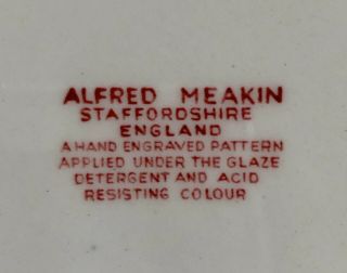 1975 Alfred Meakin Calendar Plate - Red - God Bless Our House Throughout EUC 3