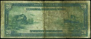 FR.  969 $20 1914 Federal Reserve Note York Fine,  - Discoloration 3
