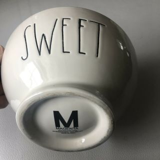 Rae Dunn 2016 Ll “m” Stamped Magenta “sweet” Bowl.  Htf