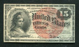 Fr.  1271 15 Fifteen Cents Fourth Issue Fractional Currency Note Gem Unc