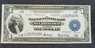 1918 1 San Francisco Federal Reserve Note