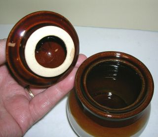 Stoneware Sugar Bowl / Ginger Jar - 3 Shades Gourd Shape High Gloss Glaze 3