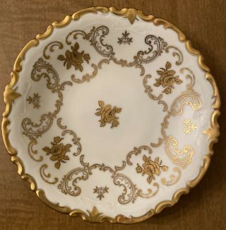 Vintage " R " Reichenbach Fine China Ivory/gold Accent Gold Border Butter Pats