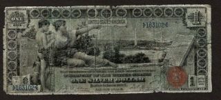 1896 $1.  00 Silver Certificate,  Fr224,  Rough