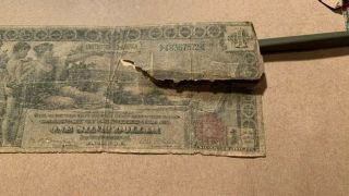 1896 $1 ONE DOLLAR “EDUCATIONAL” SILVER CERTIFICATE CURRENCY NOTE Worn Cull Rag 2