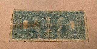 1896 $1 ONE DOLLAR “EDUCATIONAL” SILVER CERTIFICATE CURRENCY NOTE Worn Cull Rag 3