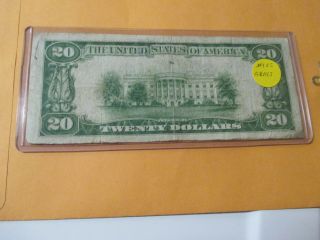 1929 $20 THE FIRST NATIONAL BANK OF BRADFORD,  OHIO 2