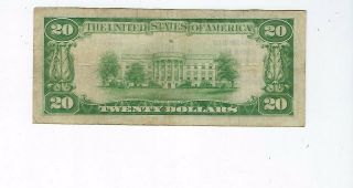 1929 $20 Fond Du Lac Wisconsin WI National Currency T1 555 1st Fond Lu Lac NB 2