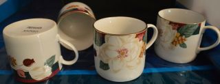 Set of 4 Tienshan MAGNOLIA Fine China Tea Cups Mugs 2