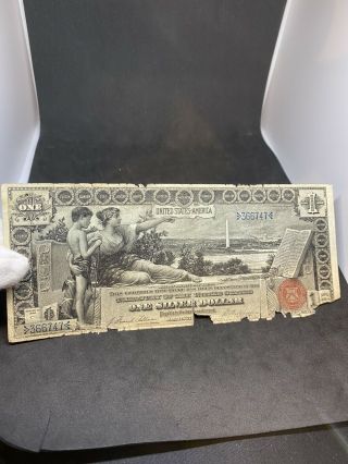 1896$1 Educational Silver Certificate High Vf Note With Good Color.