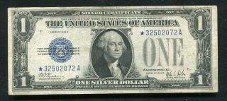 Fr.  1602 1928 - B $1 One Dollar Star “funnyback” Silver Certificate Very Fine