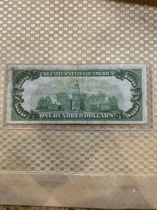 1928 $100 One Hundred Dollar Bill Federal Reserve Note 2