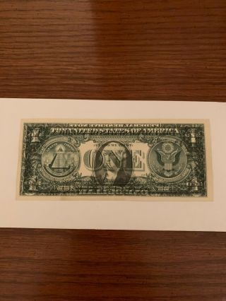1977 Offset Printing Transfer Error $1 One Dollar Federal Reserve Currency Note