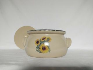 Home & Garden Party Sunflower Stoneware Jar with Lid 2002 10 