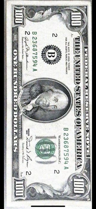 1981 (b) $100 One Hundred Dollar Bill Federal Reserve Note Old Currency