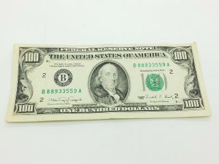 Old Paper Money 1990 One Hundred $100 Dollar Bill Federal Reserve Note York