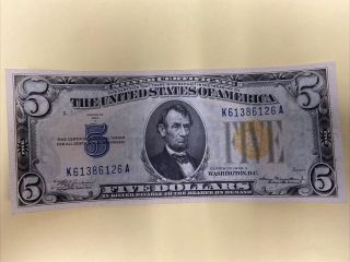 Fr2307 1934 - A $5 Five Dollars “north Africa” Silver Certificate