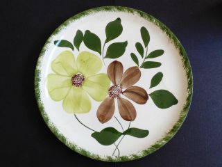 Vtg Blue Ridge Southern Potteries 9.  25 " Plate Flower Pattern