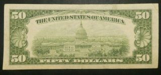 1950 $50 Fifty Dollars Federal Reserve Note Bill Currency Paper Money 2
