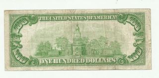 1934 $100 Minneapolis Federal Reserve Note Fr - 2152I Julian - Morgenthau 2