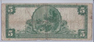 NATIONAL CURRENCY SERIES 1902 $5 PLAIN BACK CH 1757 FNB SIOUX CITY IOWA US NOTE 2