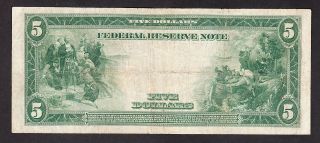 US 1914 $5 FRN Chicago District Type II FR 871b VF (- 300) 2