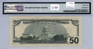 $50 1996 Federal Reserve Note Kansas City Fr 2126 - J (AJ Block) PMG 65 EPQ 2