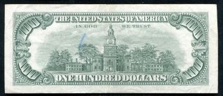FR.  1551 19660 - A $100 RED SEAL LEGAL TENDER UNITED STATES NOTE VERY FINE,  (B) 2