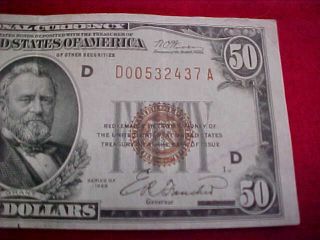 1224) 1929 $50.  00 Cleveland Ohio National Bank Note - Starts at $100.  00/OBO 3