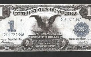Black Eagle $1 1899 Silver Certificate,  No Pinholes Or Tears